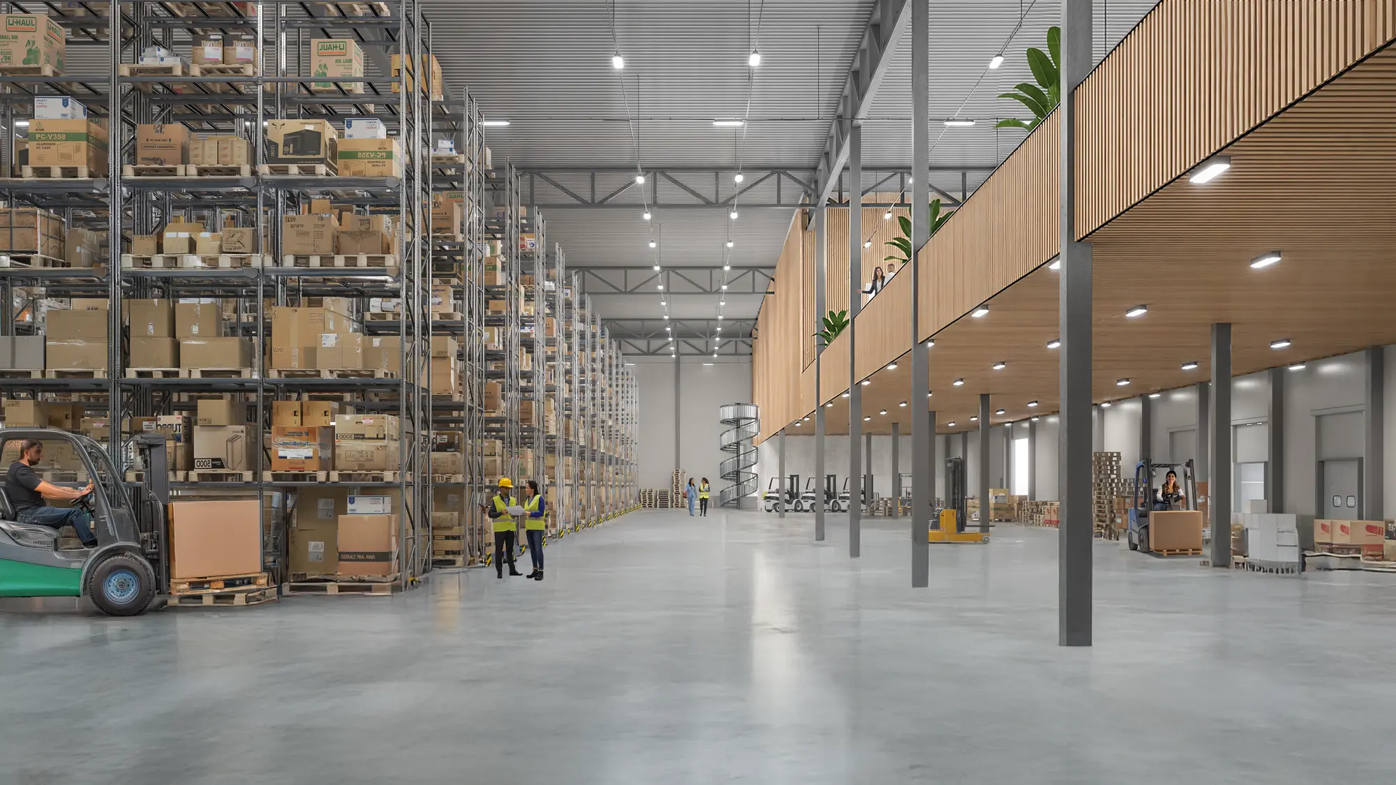 Visualisering av lagerhall